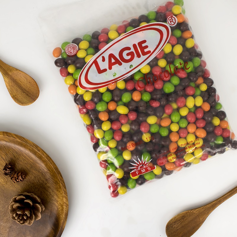 L’agie Chocolate Balls Warna Warni Kemasan 1 kg