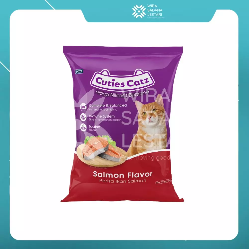 Cuties Catz Cat Food Adult Salmon 500g / 20 pcs