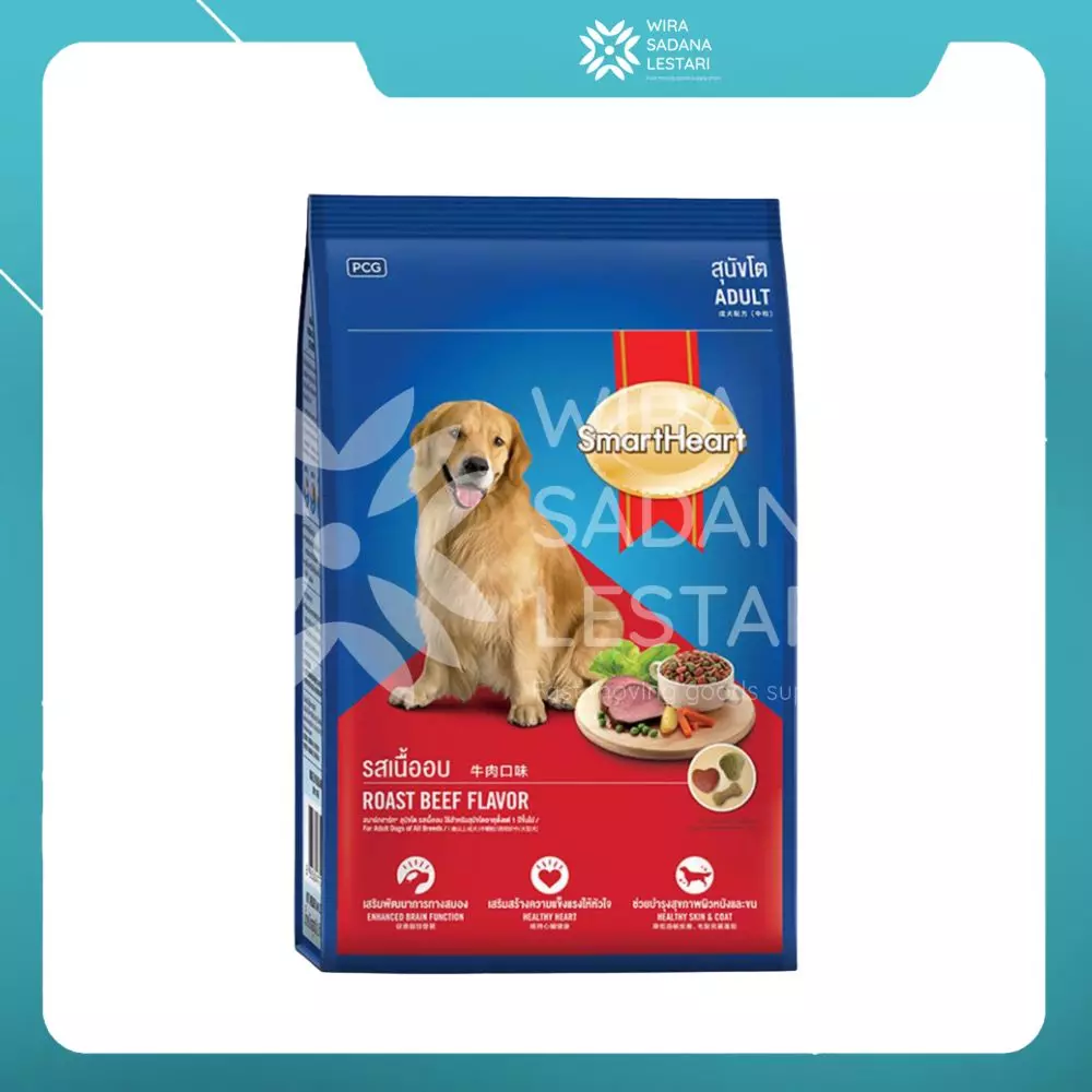 SmartHeart Dry Dog Adult Roasted Beef 1.5 Kg/ 6 pcs