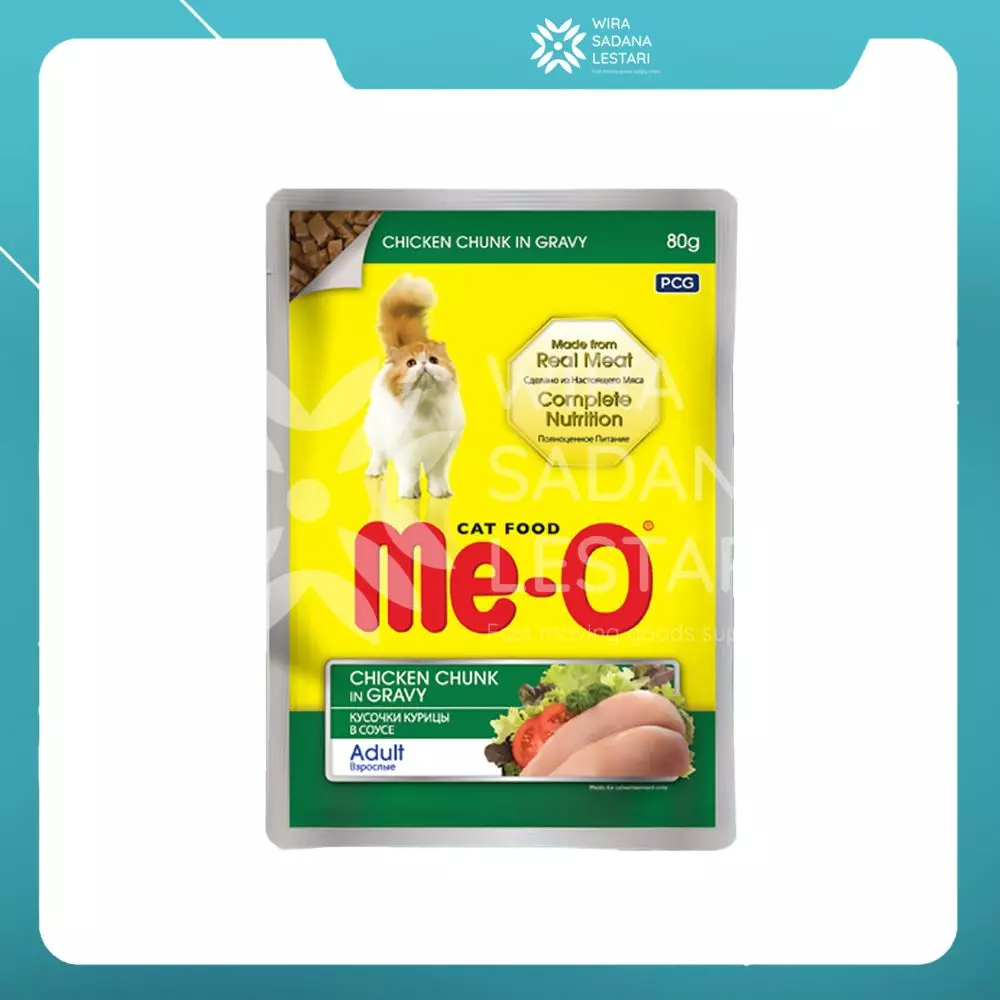 Me-O Pouch Cat Adult Chicken Chunk 80 Gr/ 12 pcs