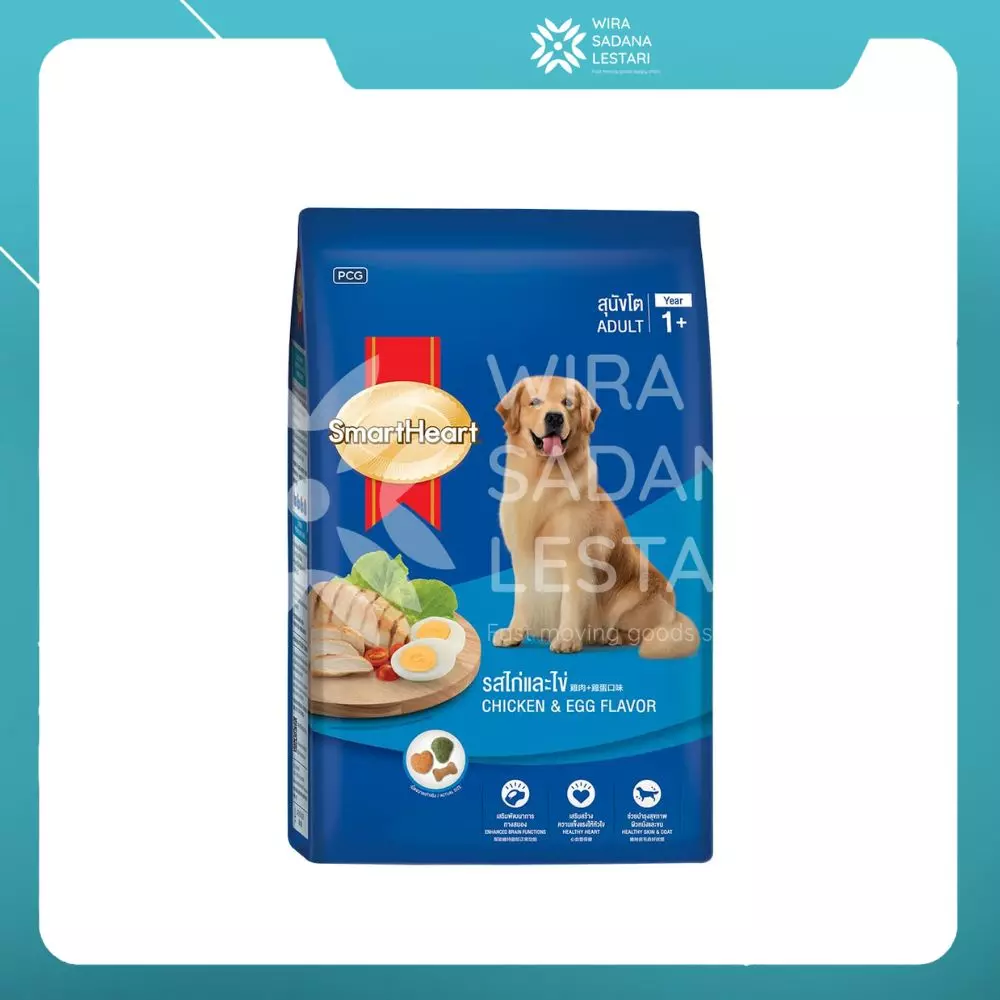 SmartHeart Dry Dog Adult Chicken  &  Egg 1.5 Kg/ 6 pcs