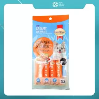 SmartHeart Creamy Treats Dog Adult Chicken  &  Carrot 60 Gr/ 24 pcs