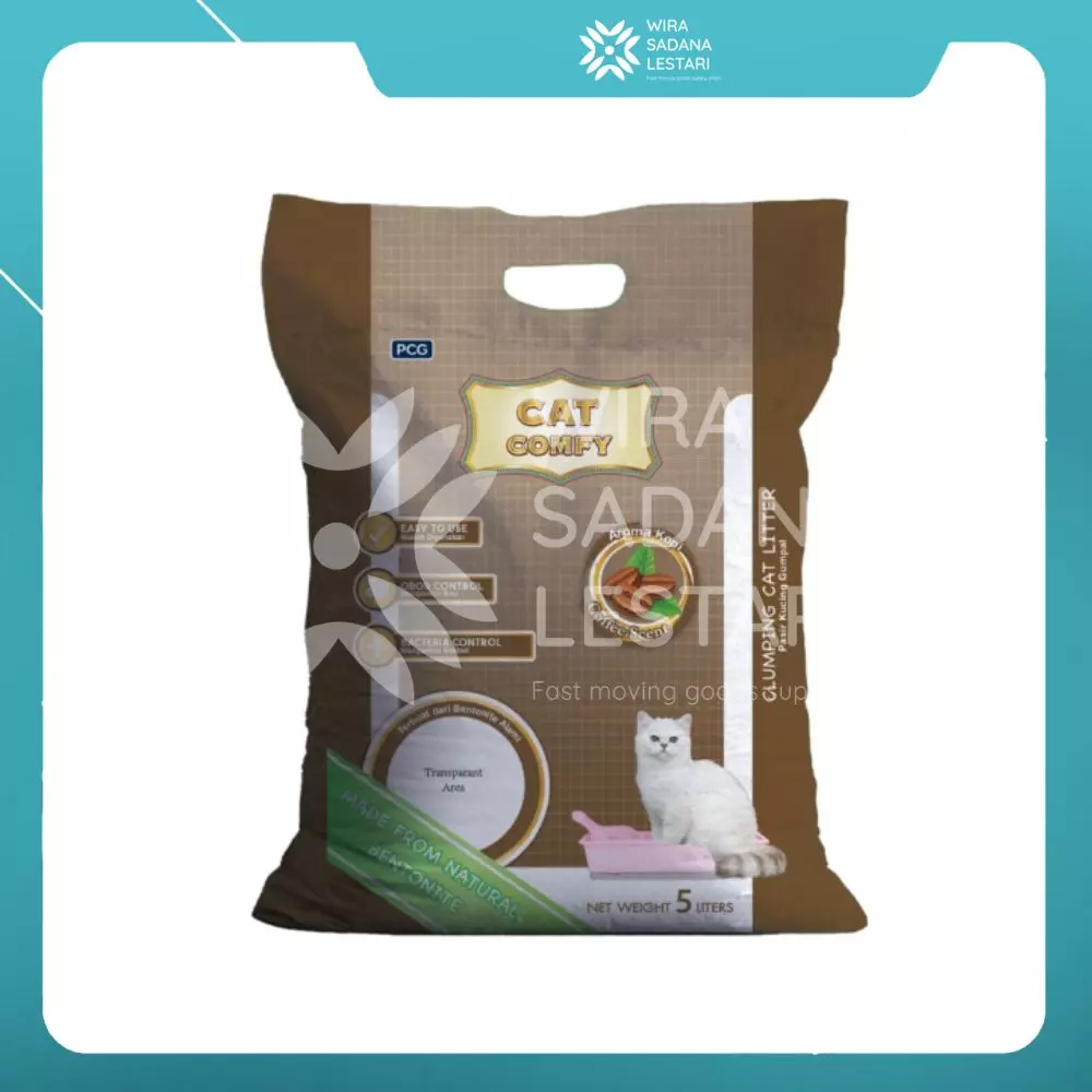 Cat Comfy Bentonite Litter Cat Coffe 5 Liter