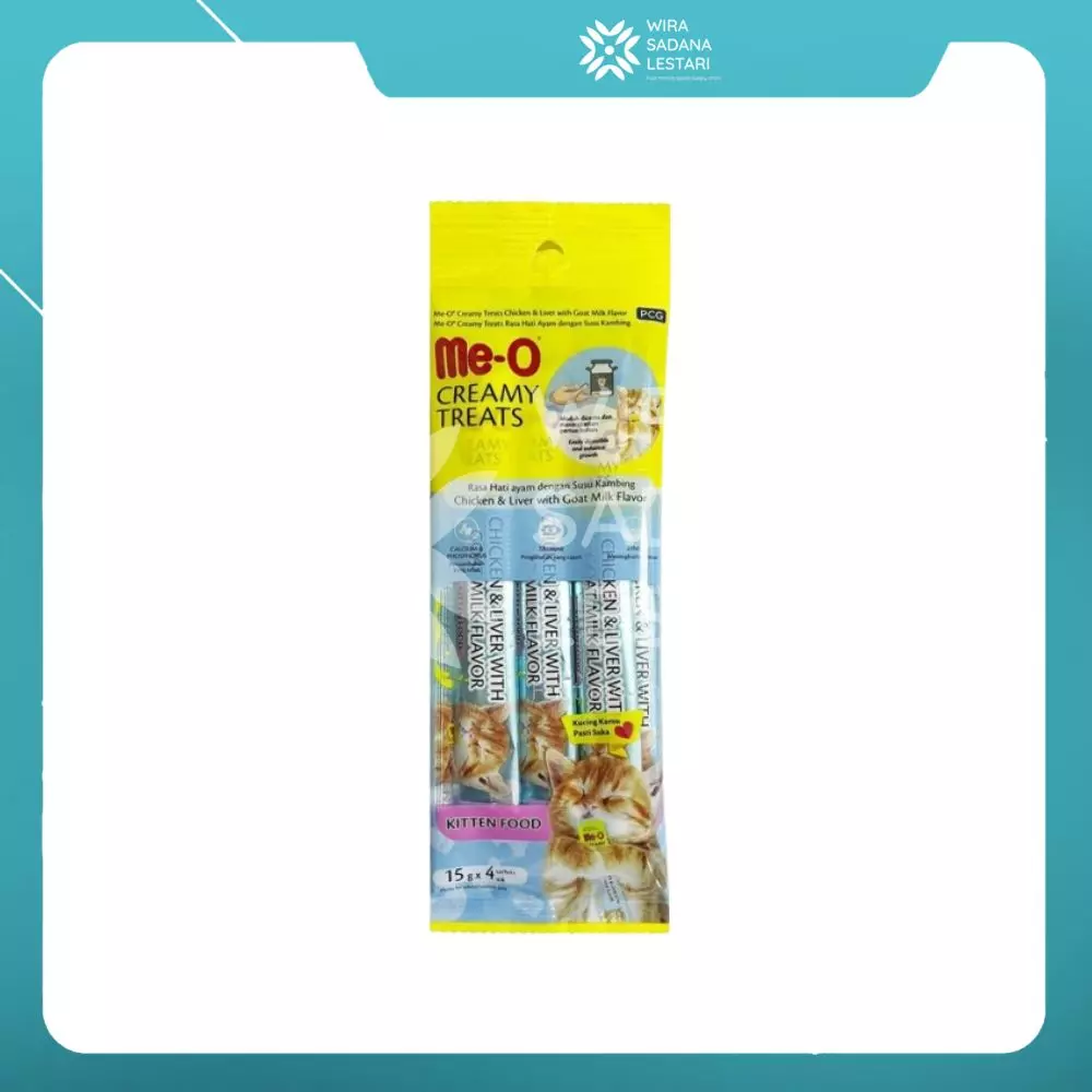 Me-O Creamy Treats Kitten Chicken And Liver With Goat Milk 15g / 96 pcs