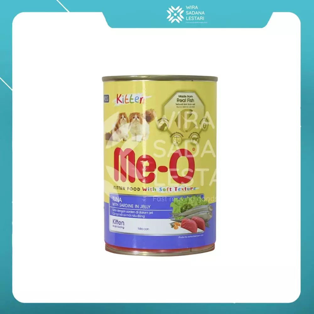 Me-O Can Cat Kitten Tuna  &  Sardine 400 Gr/ 24 pcs