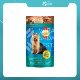 SmartHeart Pouch Dog Adult Chicken  &  Liver 130 Gr/ 48 pcs